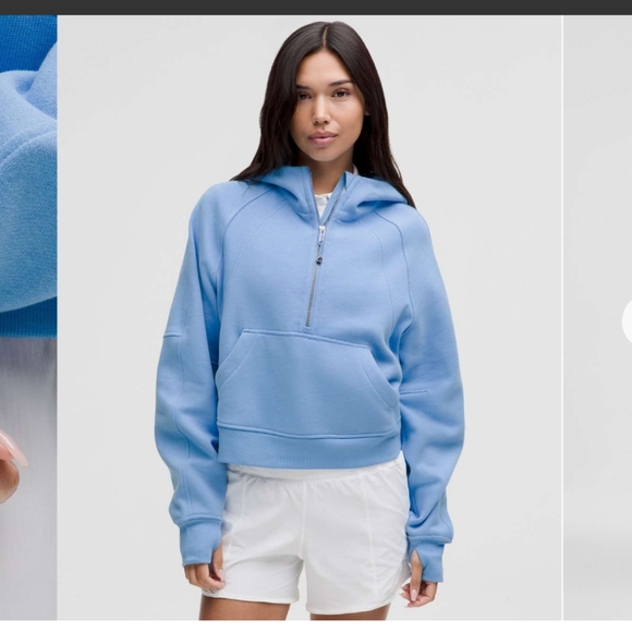 lululemon athletica Tops - Lululemon Athletica Aero Blue Scuba Hoodie